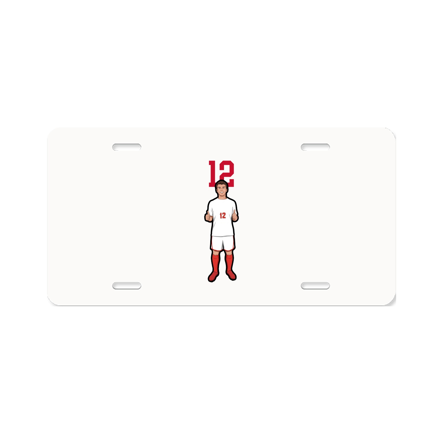 License Plate — Number Top in Classic
