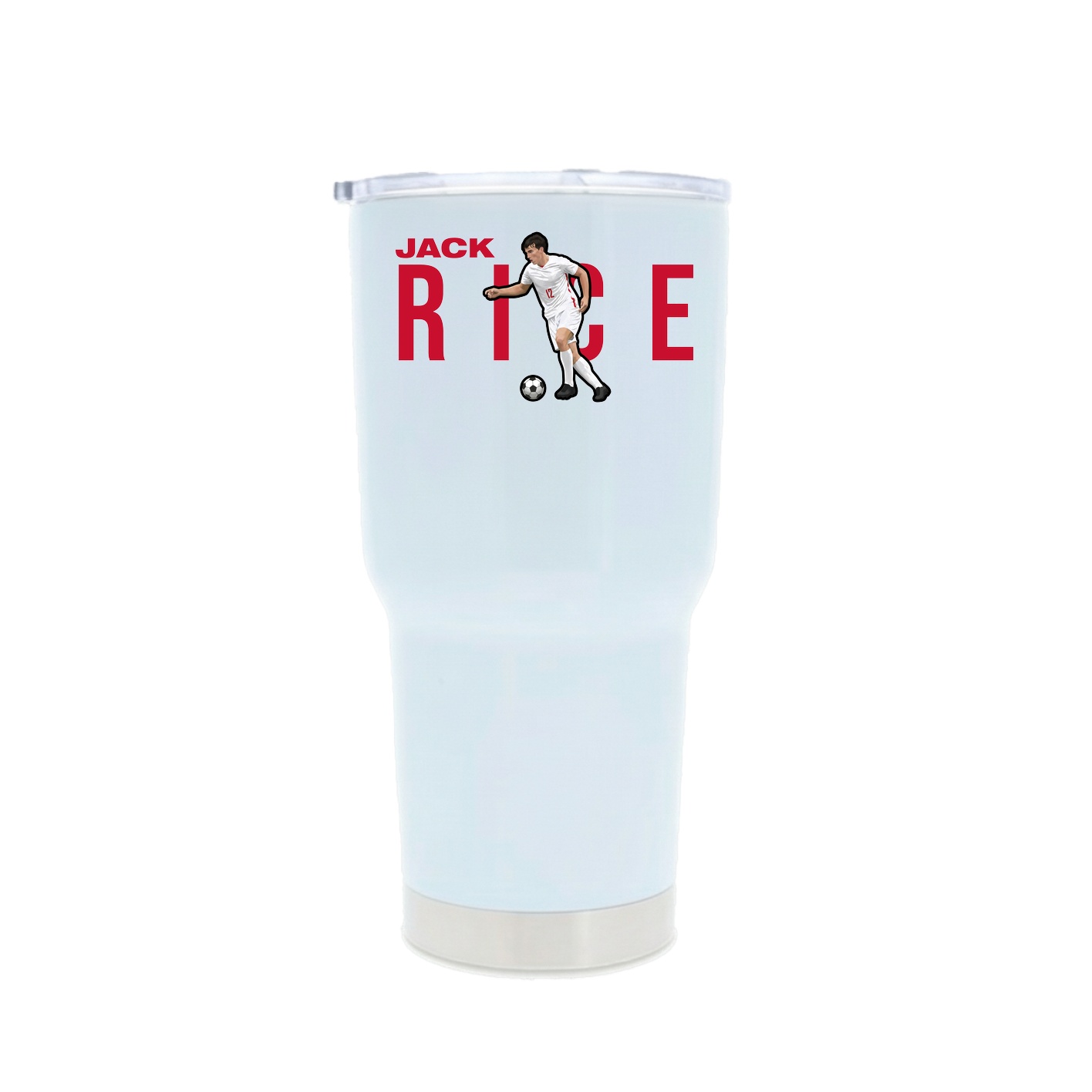 30oz Stainless Steel Tumbler — Player Name in White