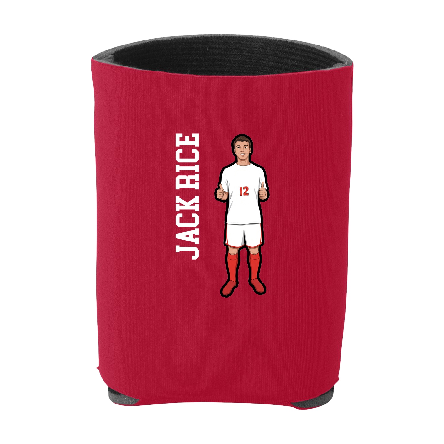 Can Holder — Name Vertical in Red