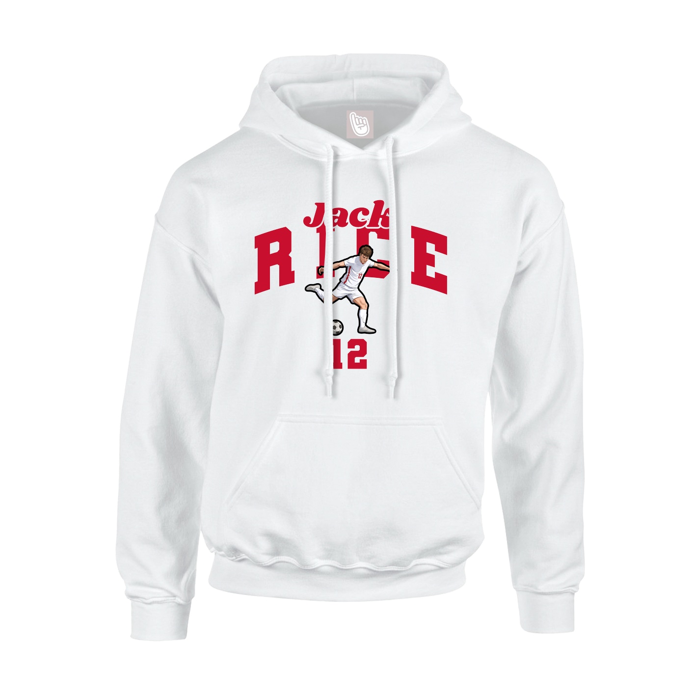 Hoodie — Signature Arch in White