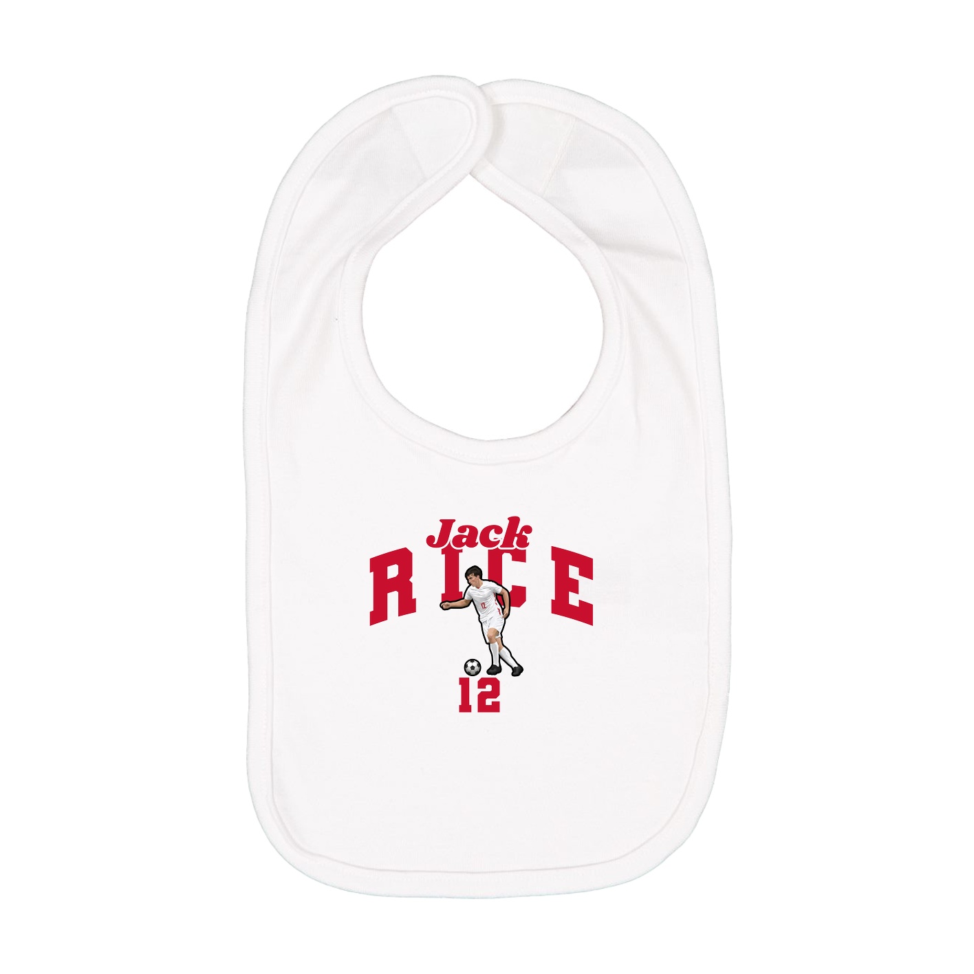 Infant Bib — Signature Arch in White