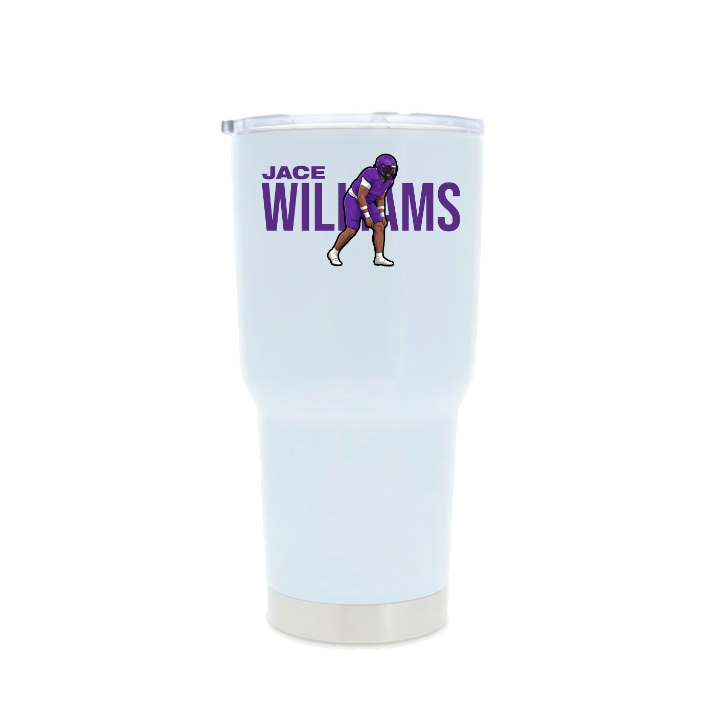 30oz Stainless Steel Tumbler — Player Name in White