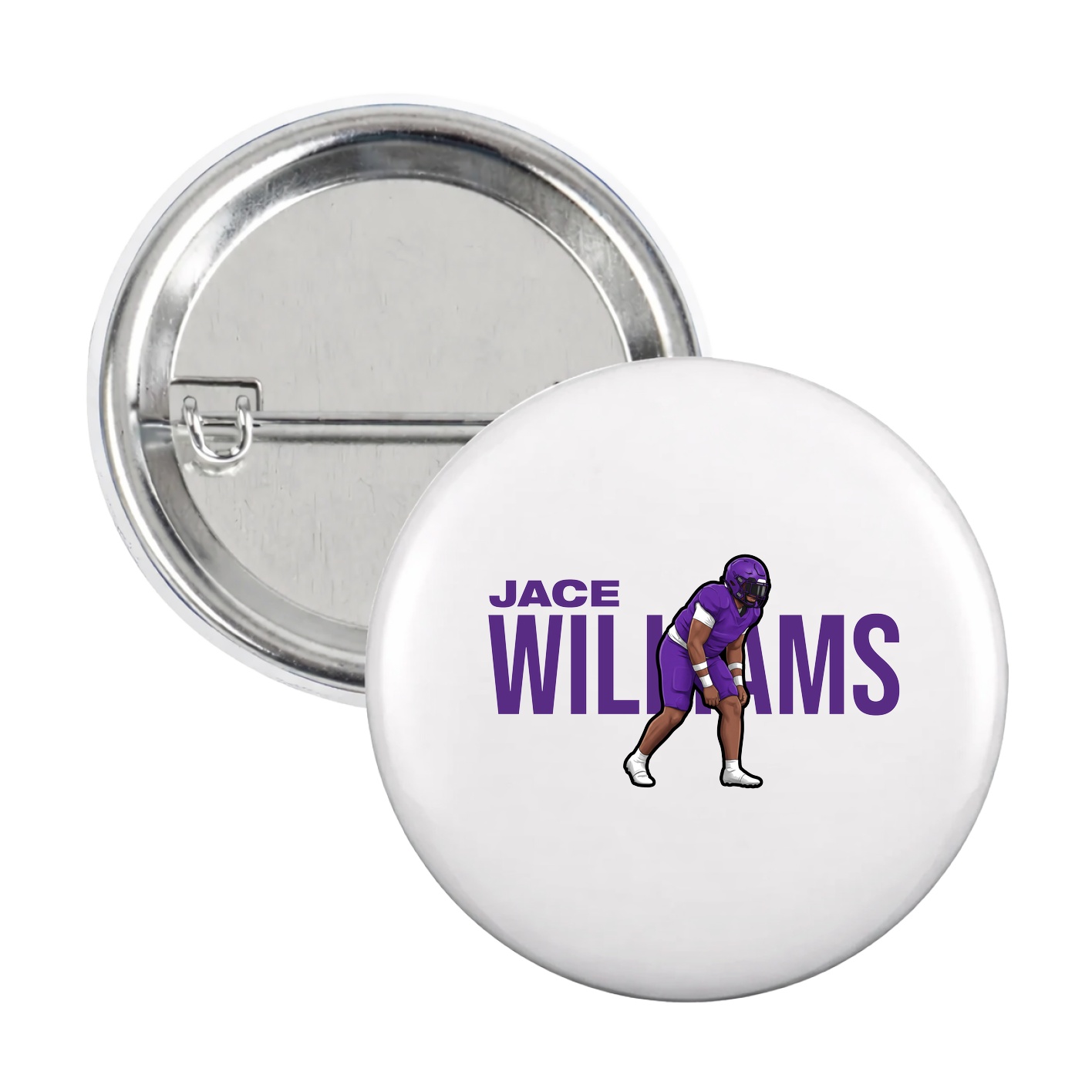 Game Day Button — Player Name in White