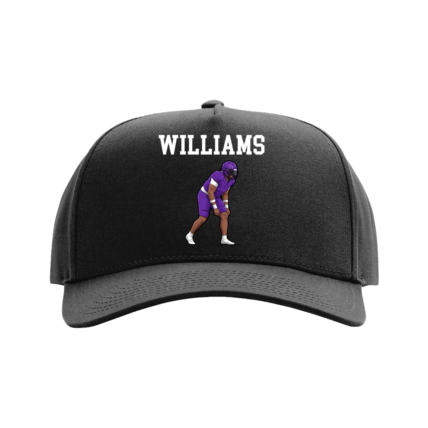 Full Fabric Five-Panel Champ Cap — Shirsey in Black