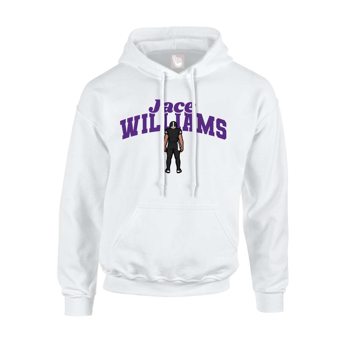 Youth Hoodie — Signature Arch in White