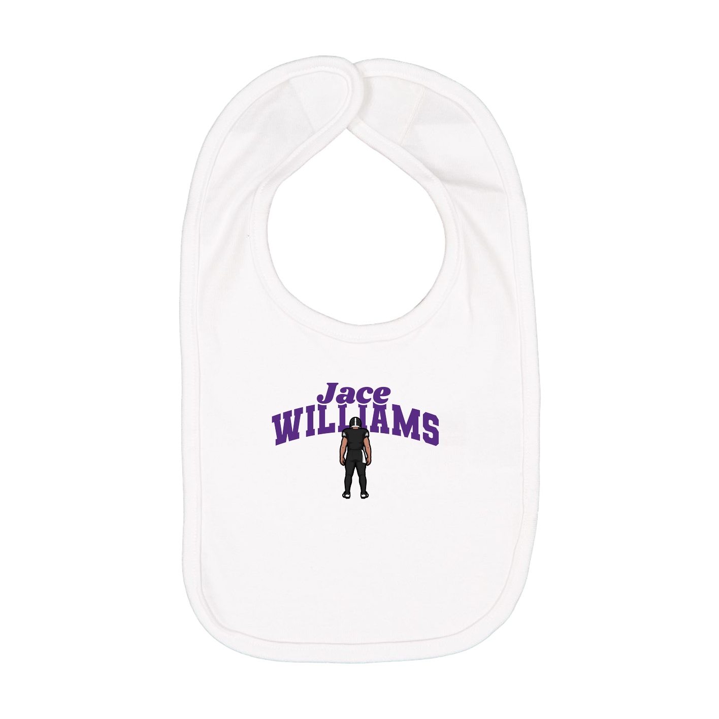 Infant Bib — Signature Arch in White