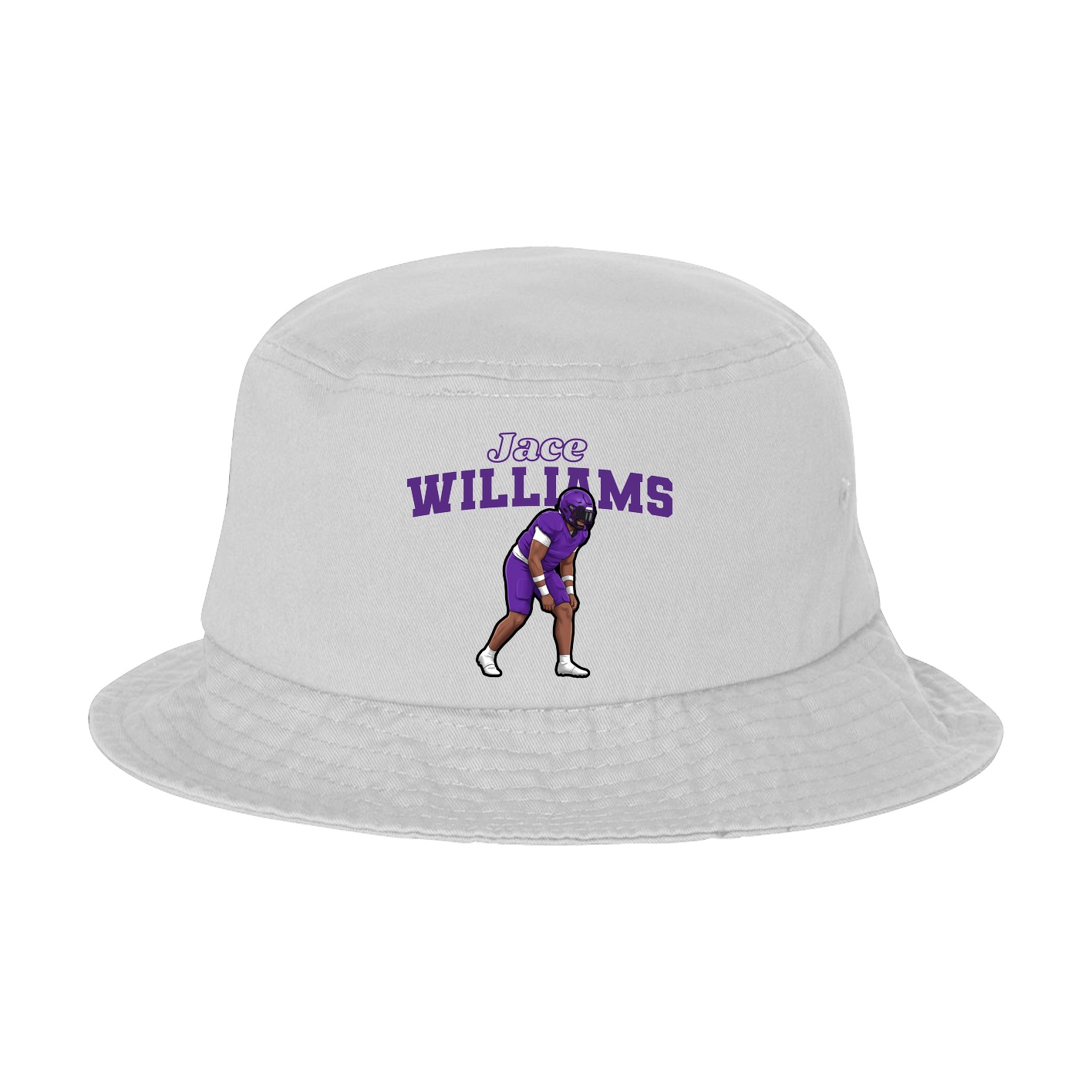 Bucket Cap — Name Arch in White