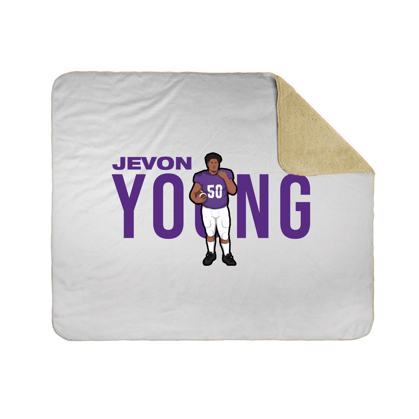 Throw Blanket — Player Name in White