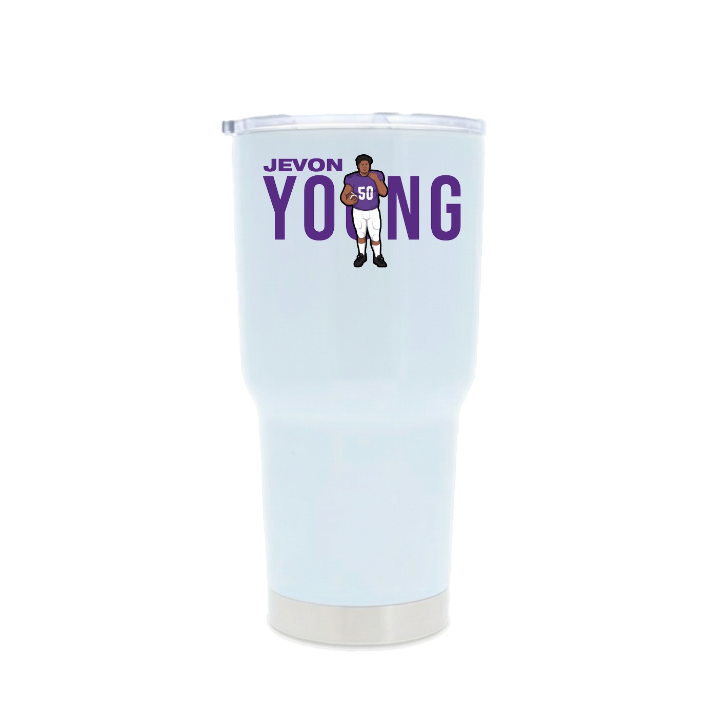 30oz Stainless Steel Tumbler — Player Name in White