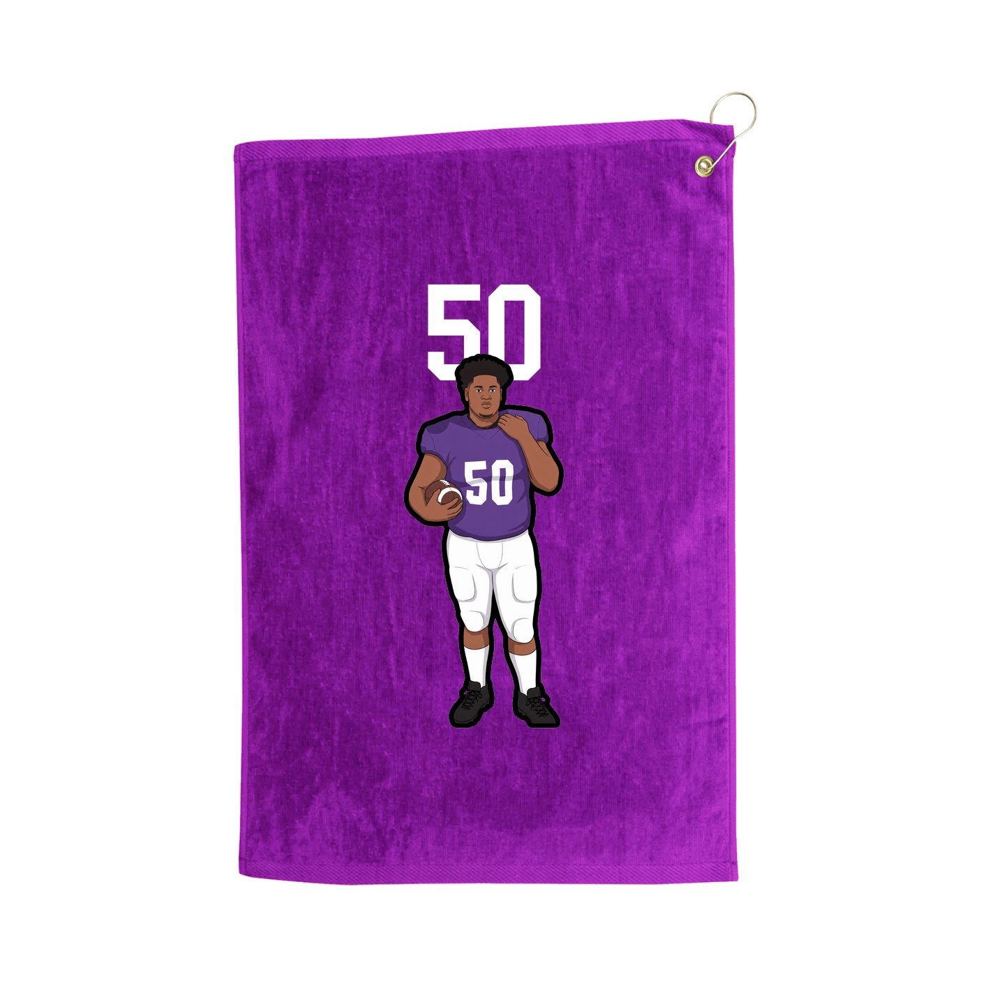 Golf Towel — Number Top in Purple