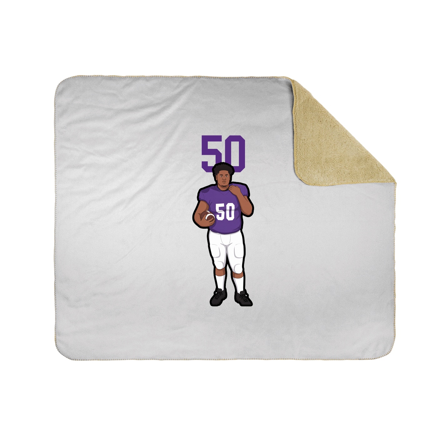 Throw Blanket — Number Top in White