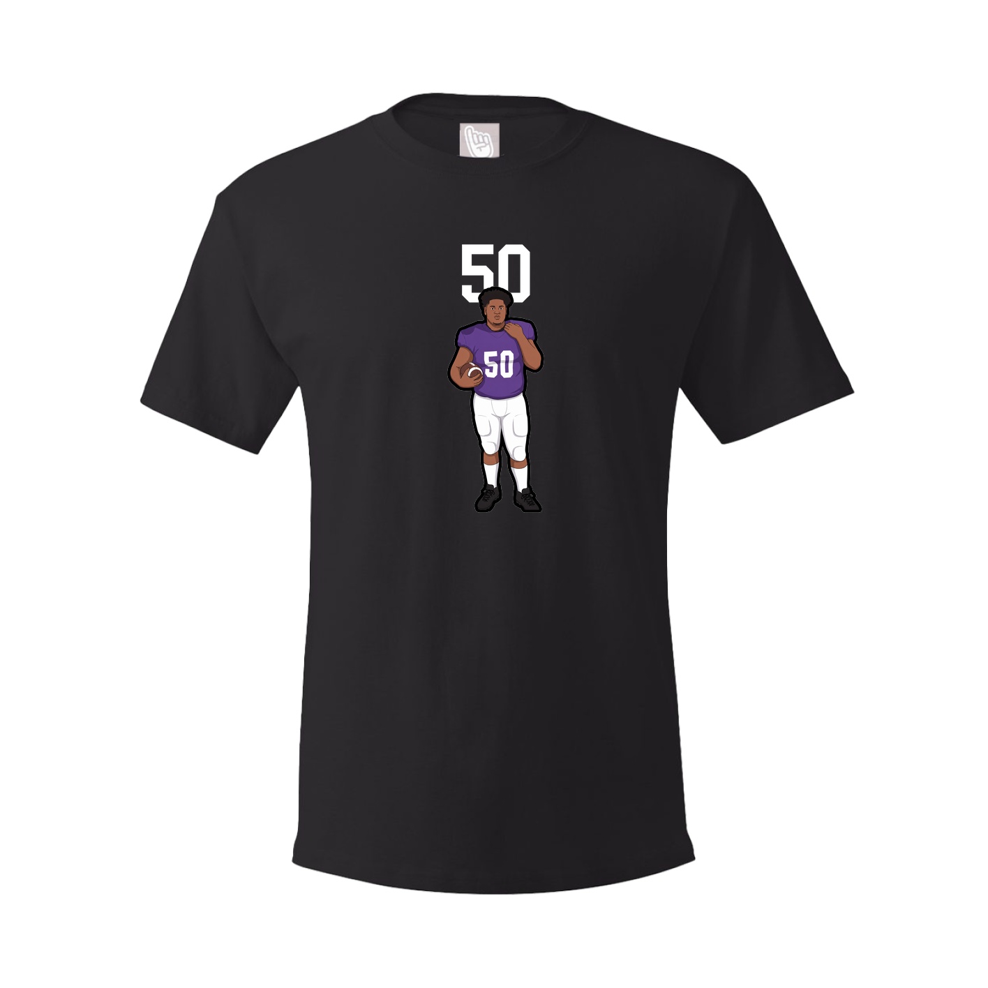 Youth Tee — Number Top in Black