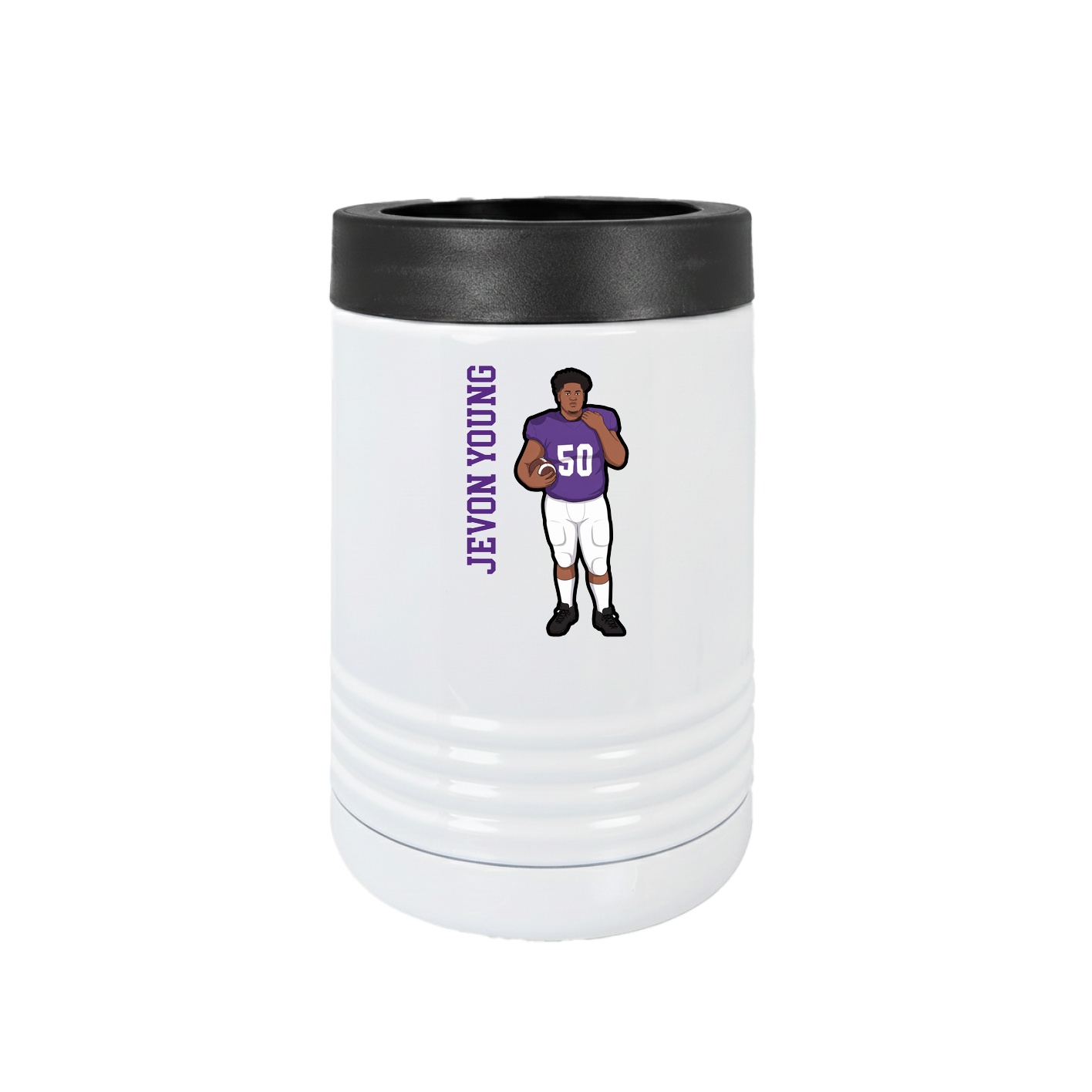Beverage Holder — Name Vertical in White