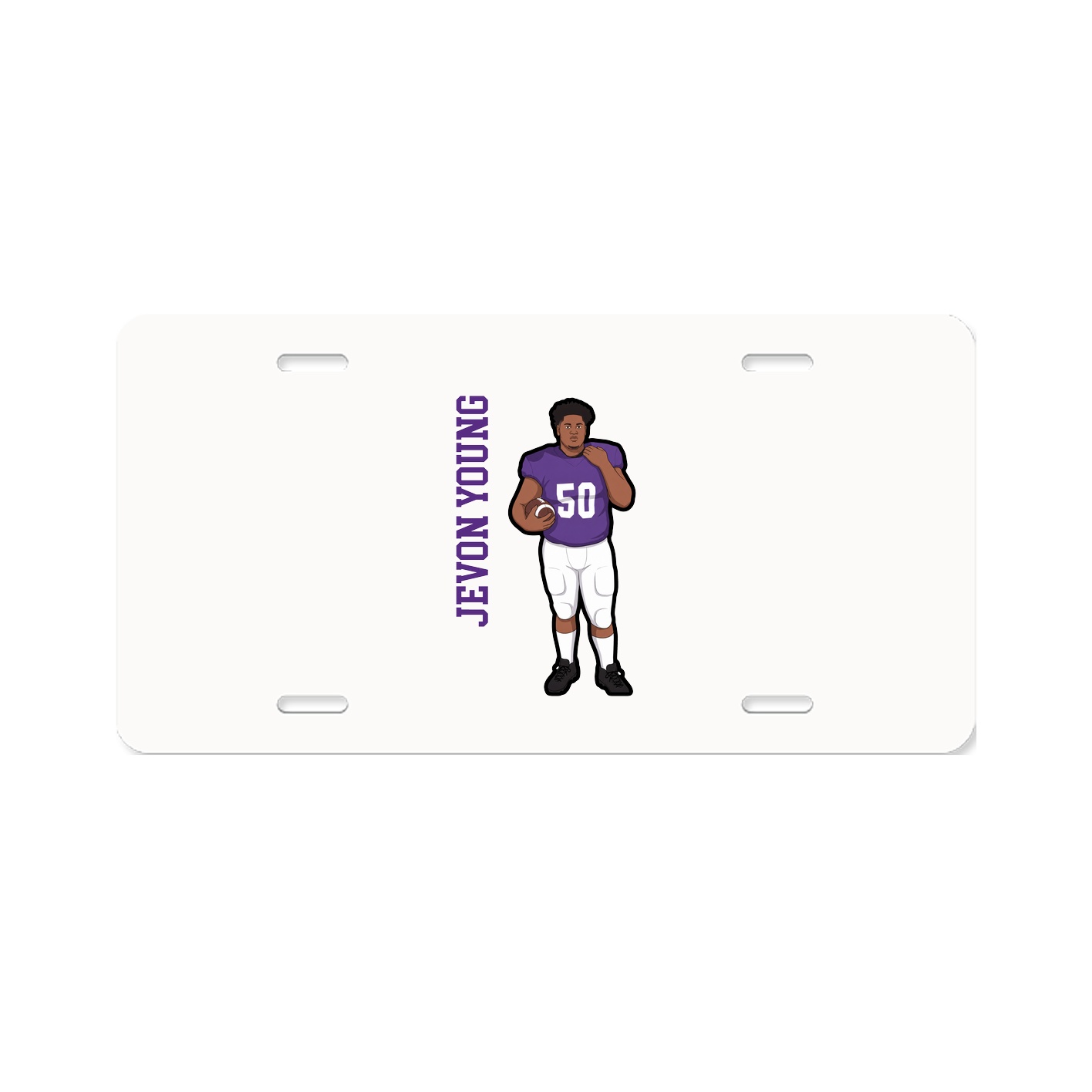 License Plate — Name Vertical in Classic