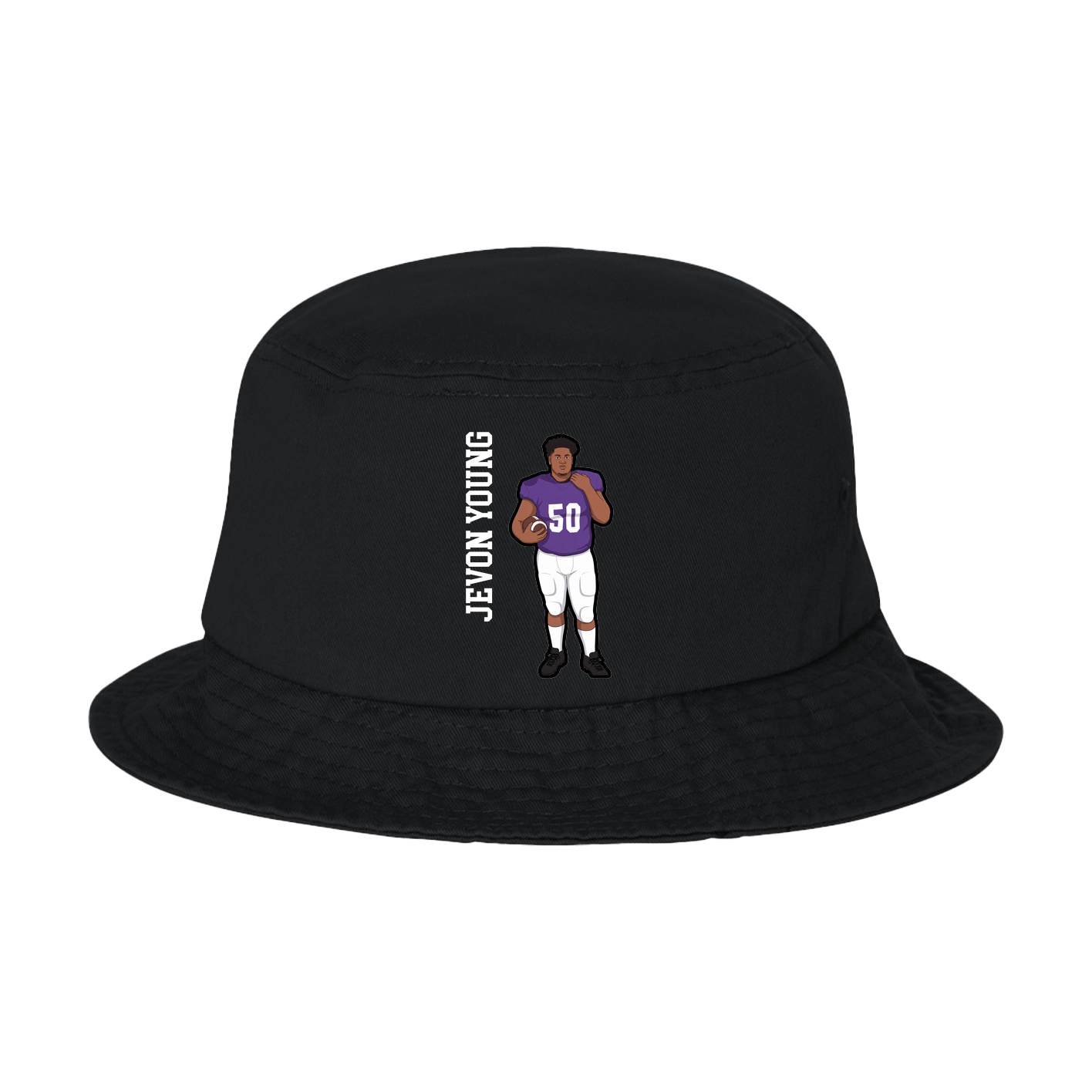 Bucket Cap — Name Vertical in Black