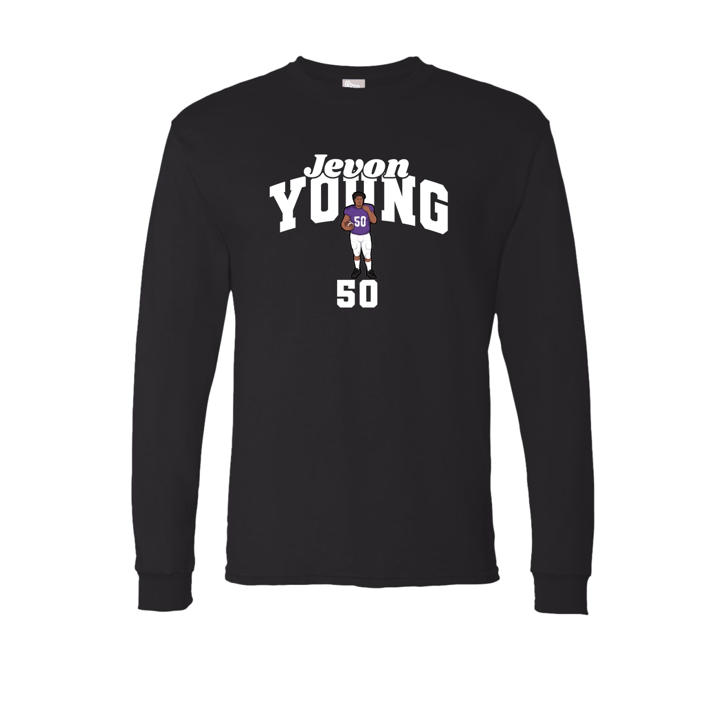 Long Sleeve Tee — Signature Arch in Black