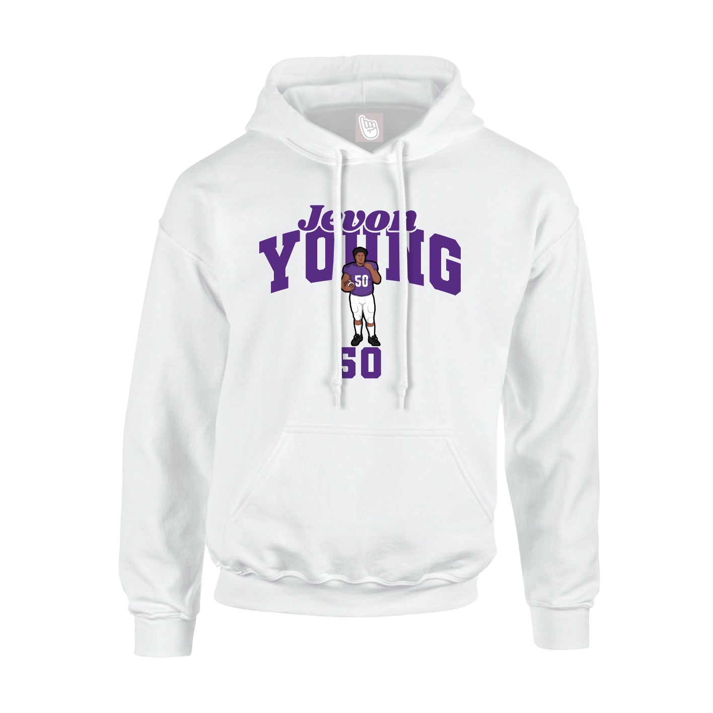 Hoodie — Signature Arch in White