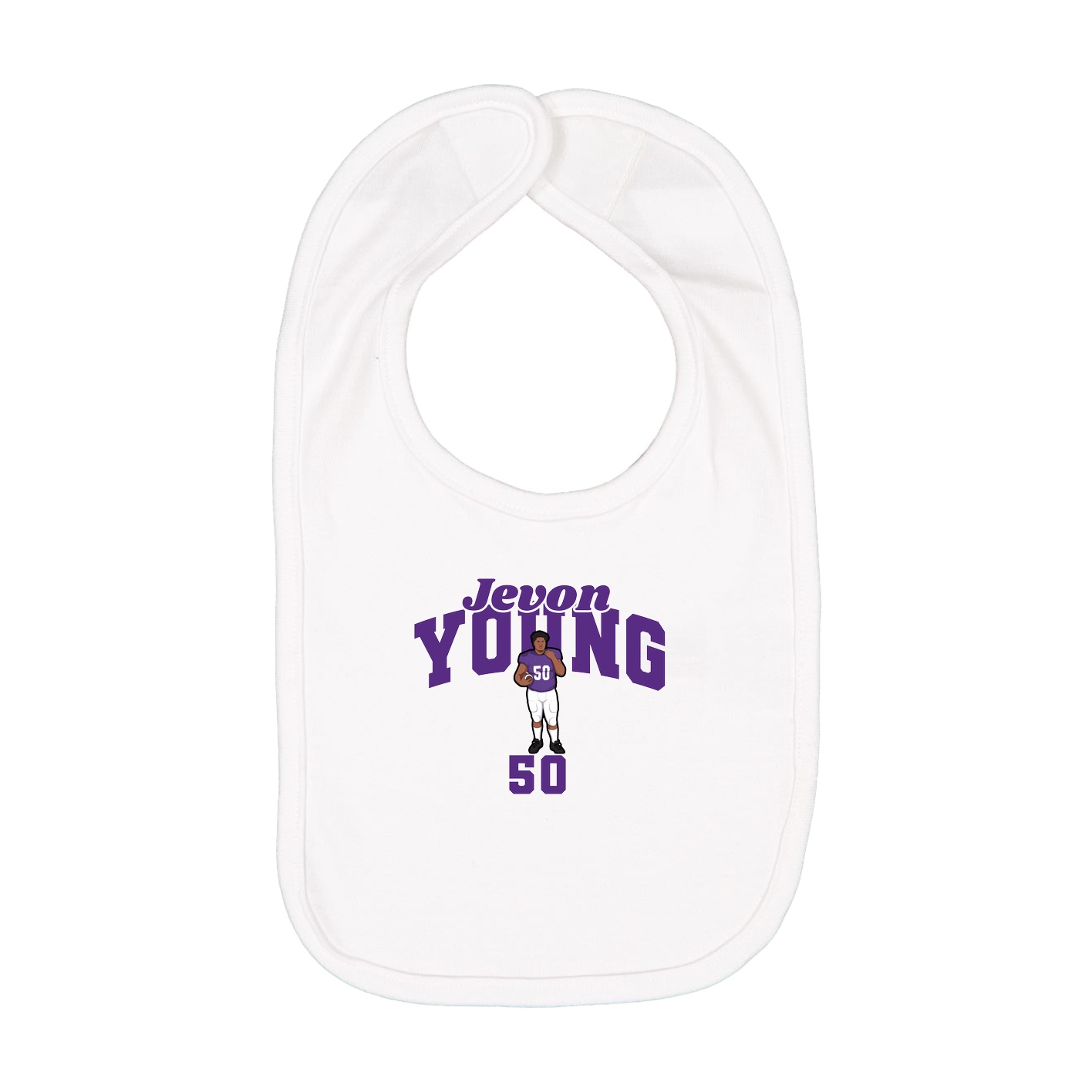 Infant Bib — Signature Arch in White
