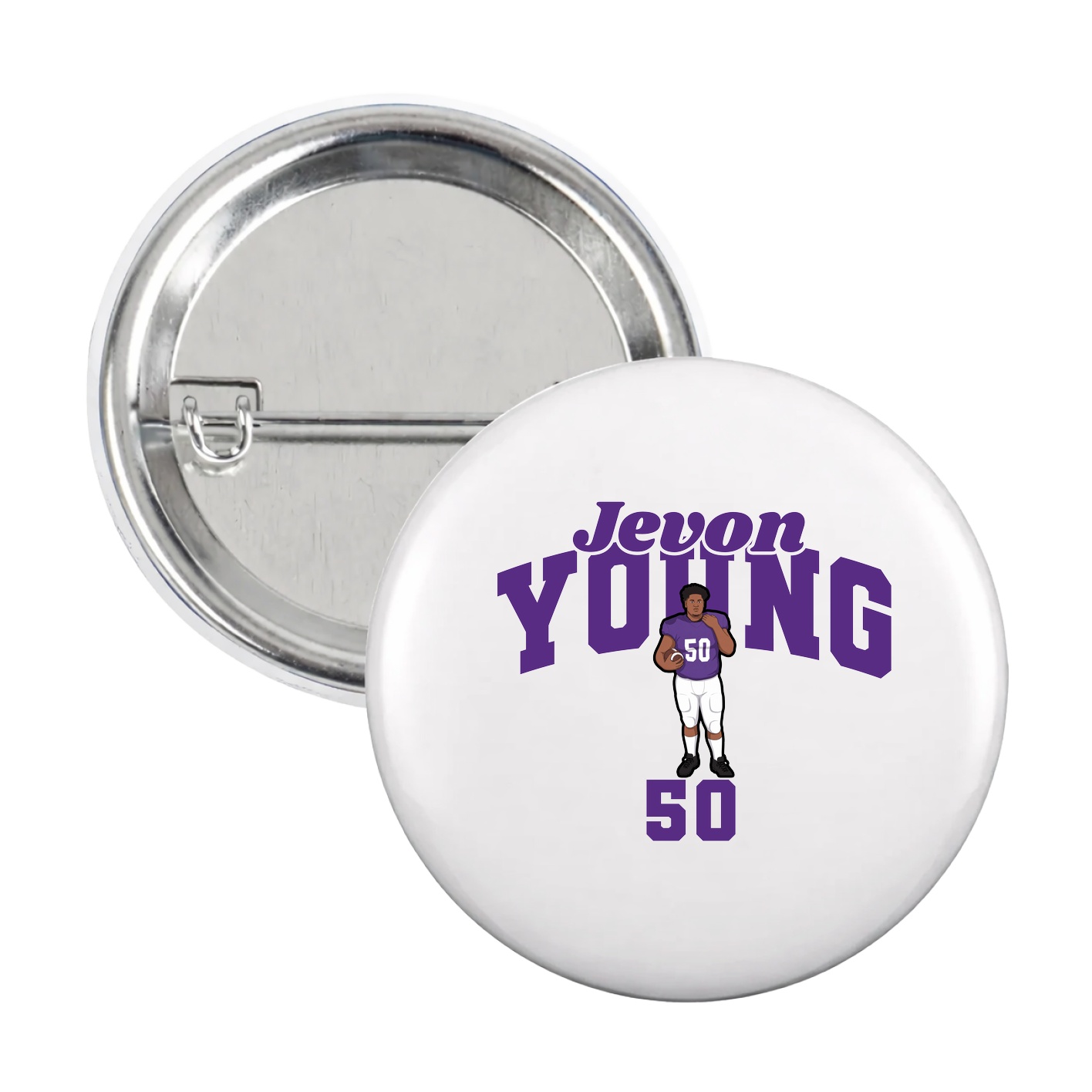 Game Day Button — Signature Arch in White