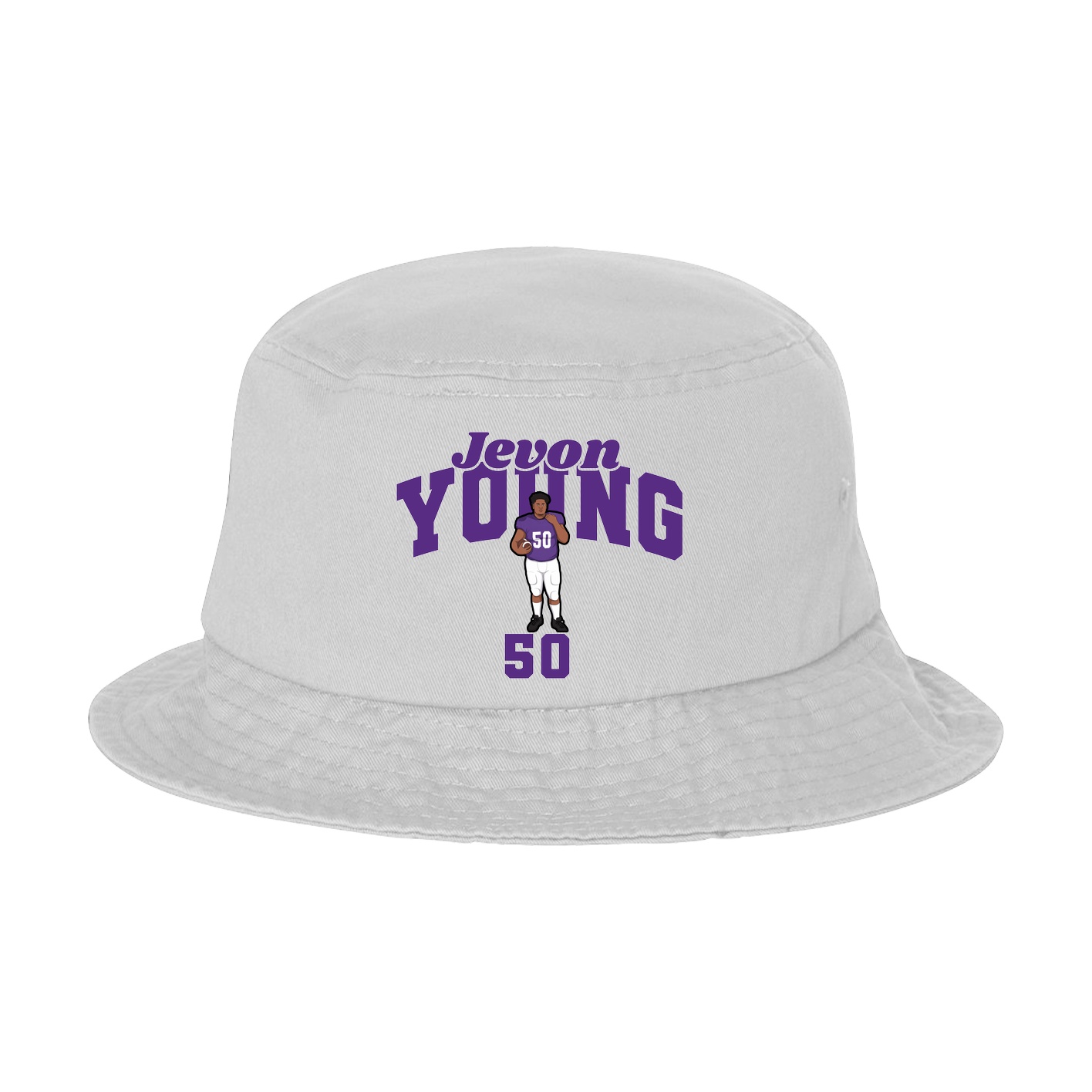 Bucket Cap — Signature Arch in White
