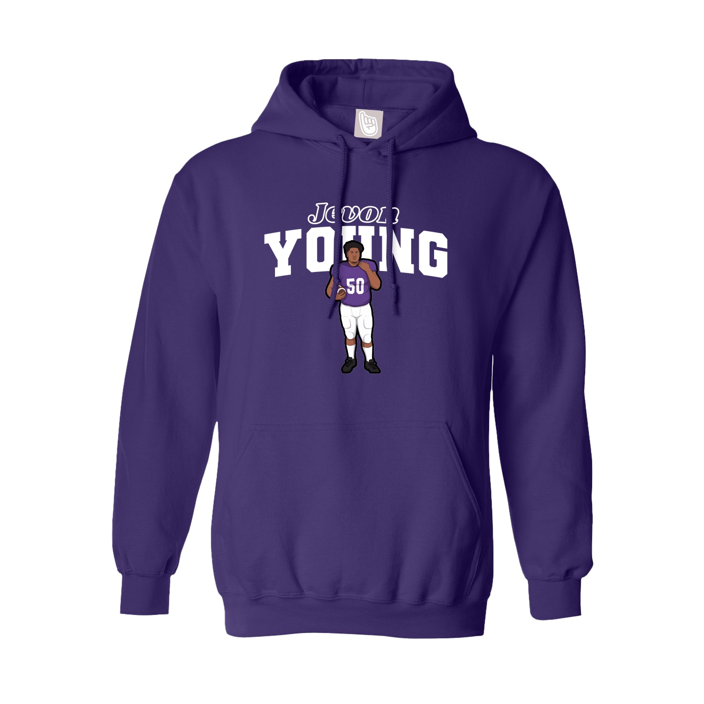 Hoodie — Name Arch in Purple