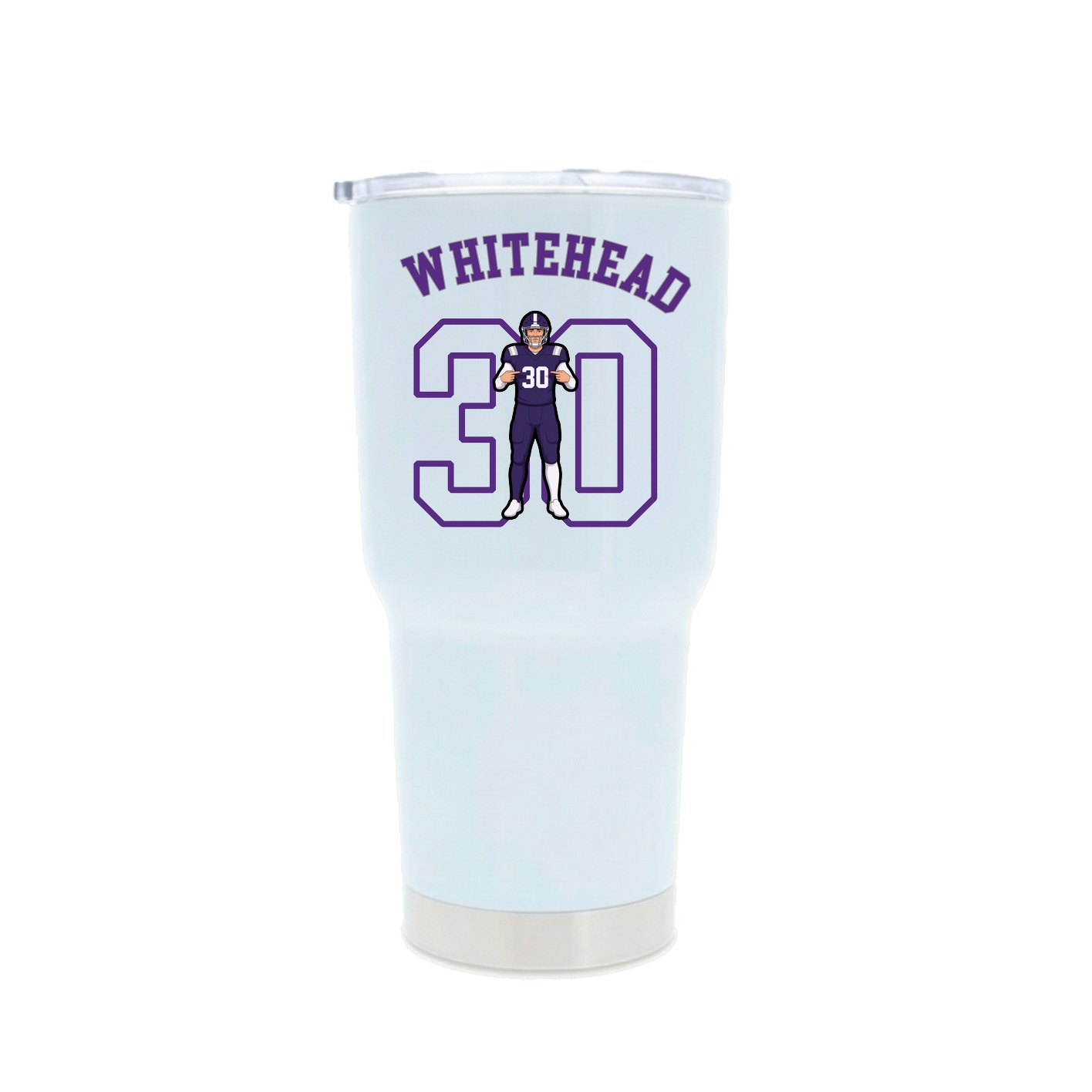 30oz Stainless Steel Tumbler — Shirsey Arch in White