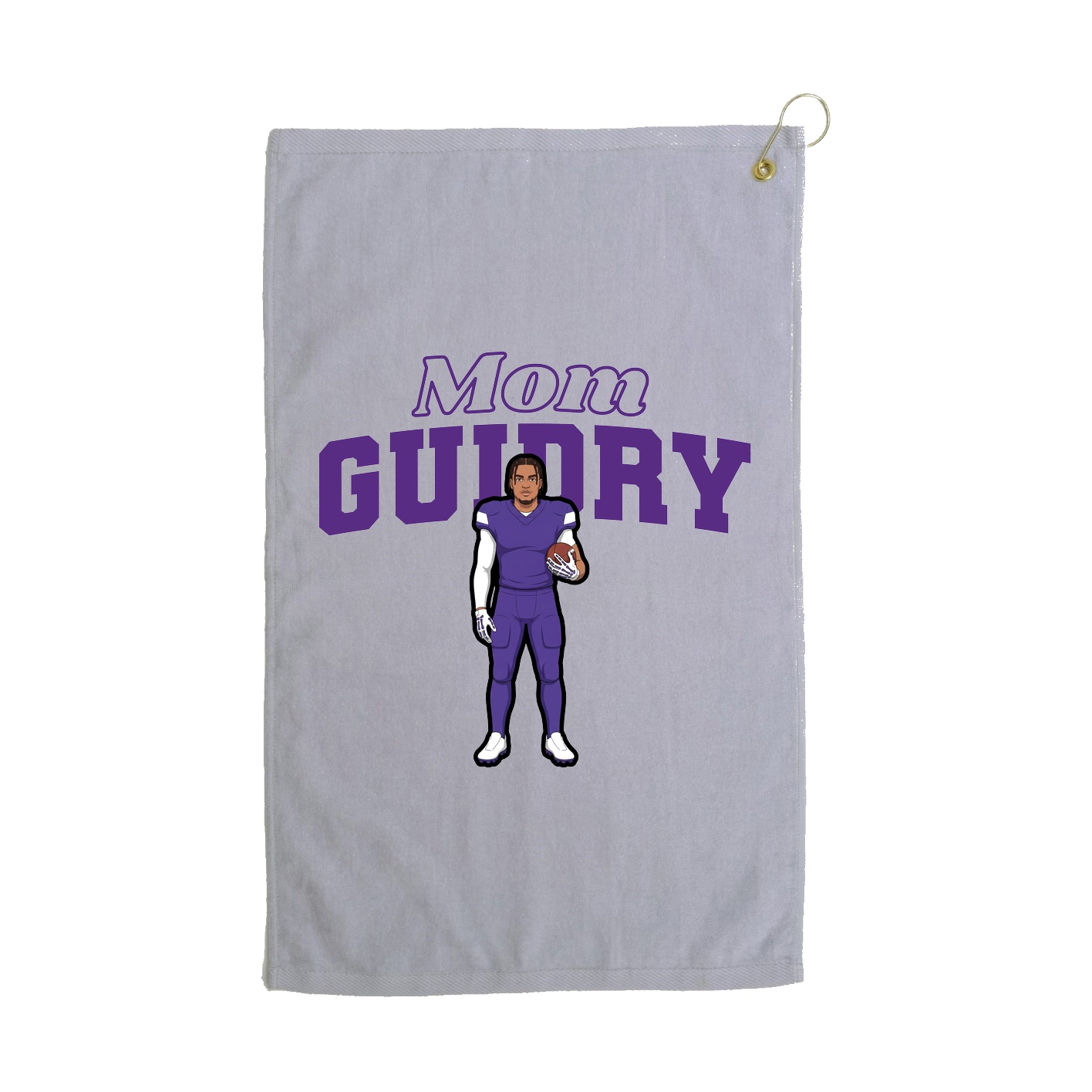 Golf Towel — Mothers Day Block in Grey