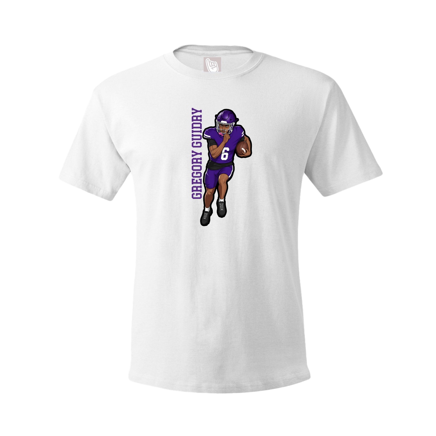 Tee — Name Vertical in White
