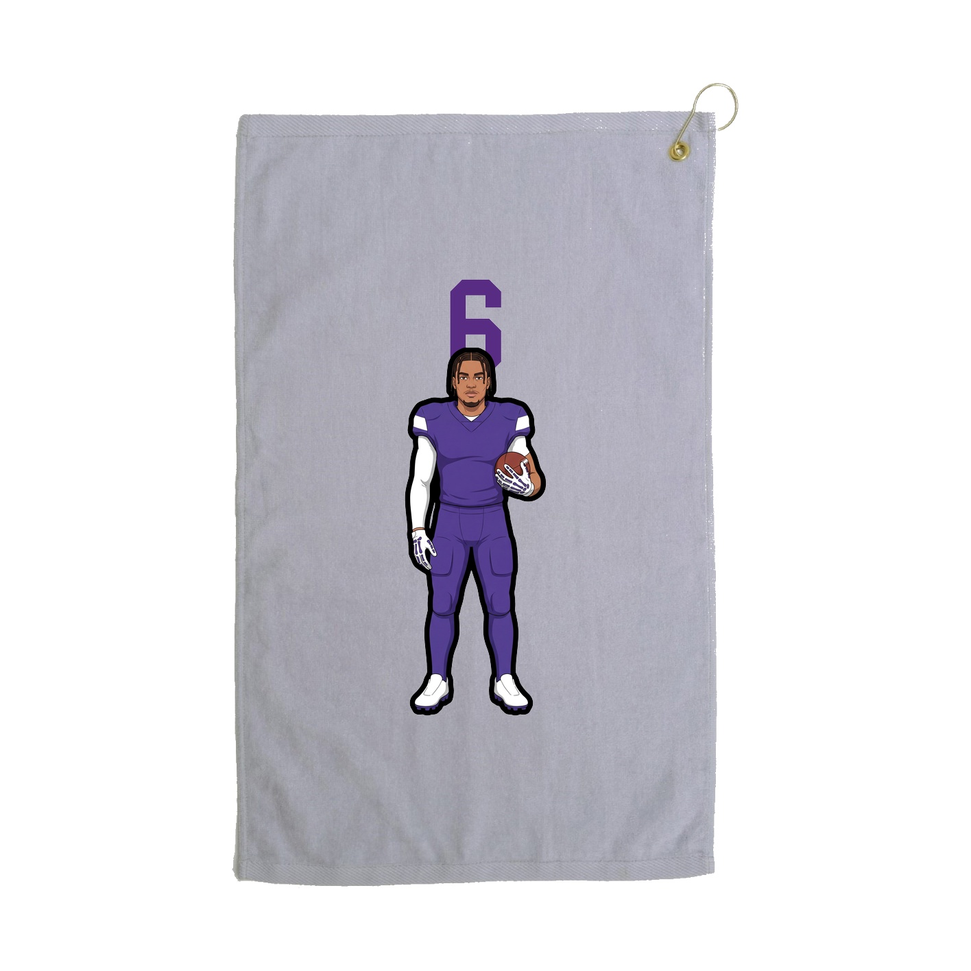 Golf Towel — Number Top in Grey