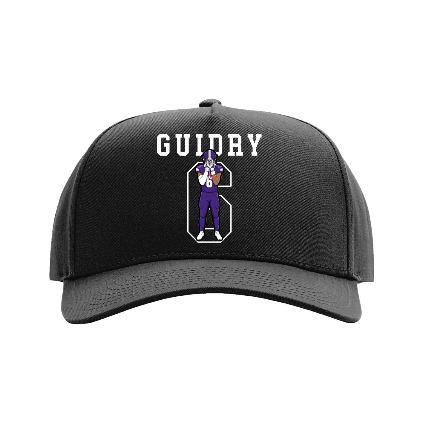 Full Fabric Five-Panel Champ Cap — Shirsey in Black