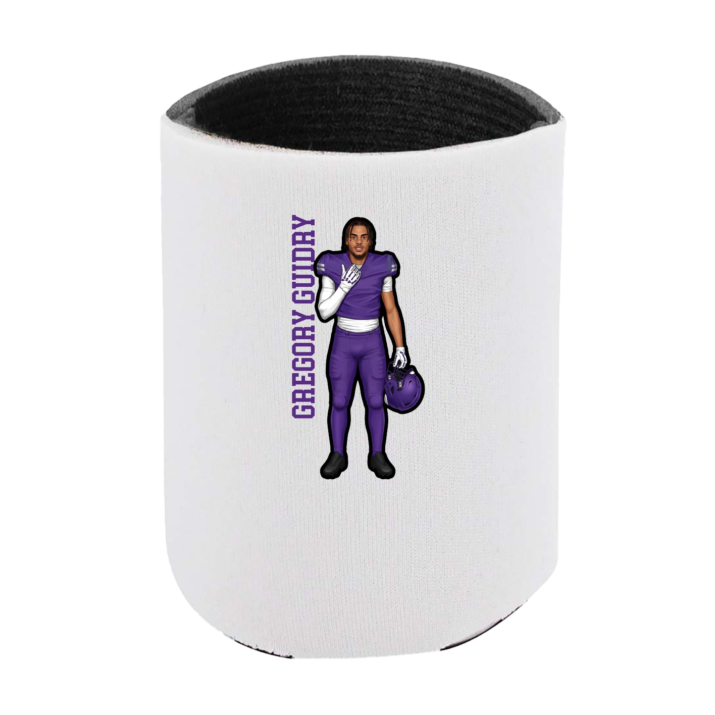 Can Holder — Name Vertical in White