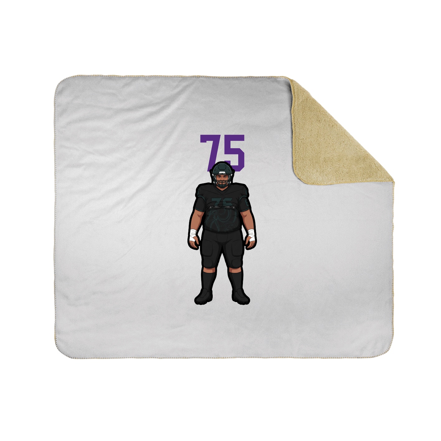 Throw Blanket — Number Top in White