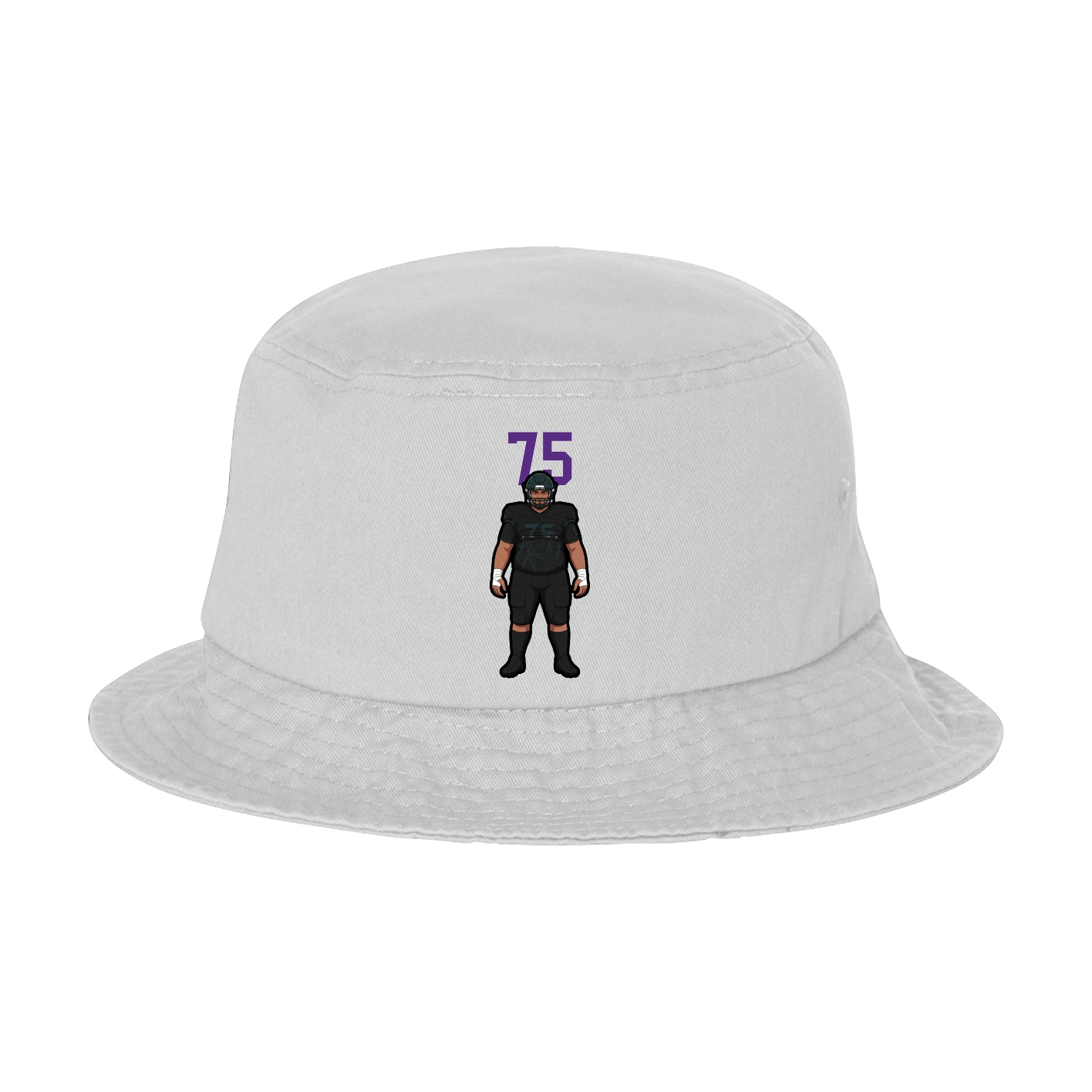 Bucket Cap — Number Top in White