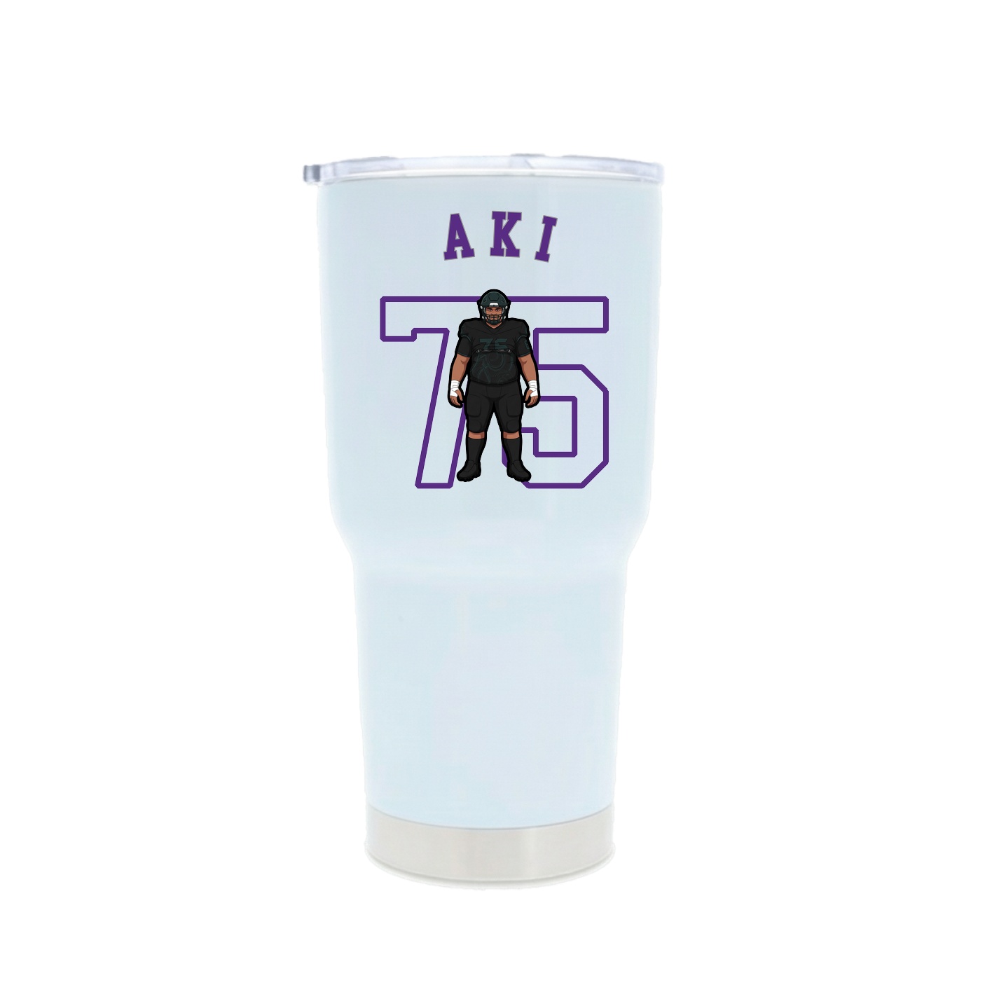 30oz Stainless Steel Tumbler — Shirsey Arch in White