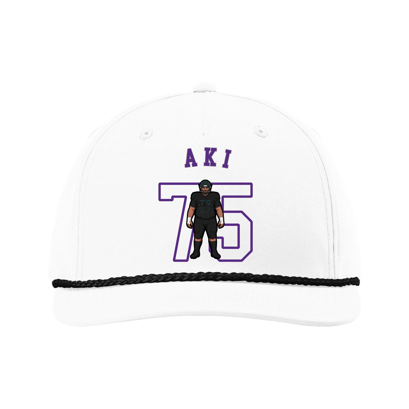 Five-Panel Classic Rope Cap — Shirsey Arch in White