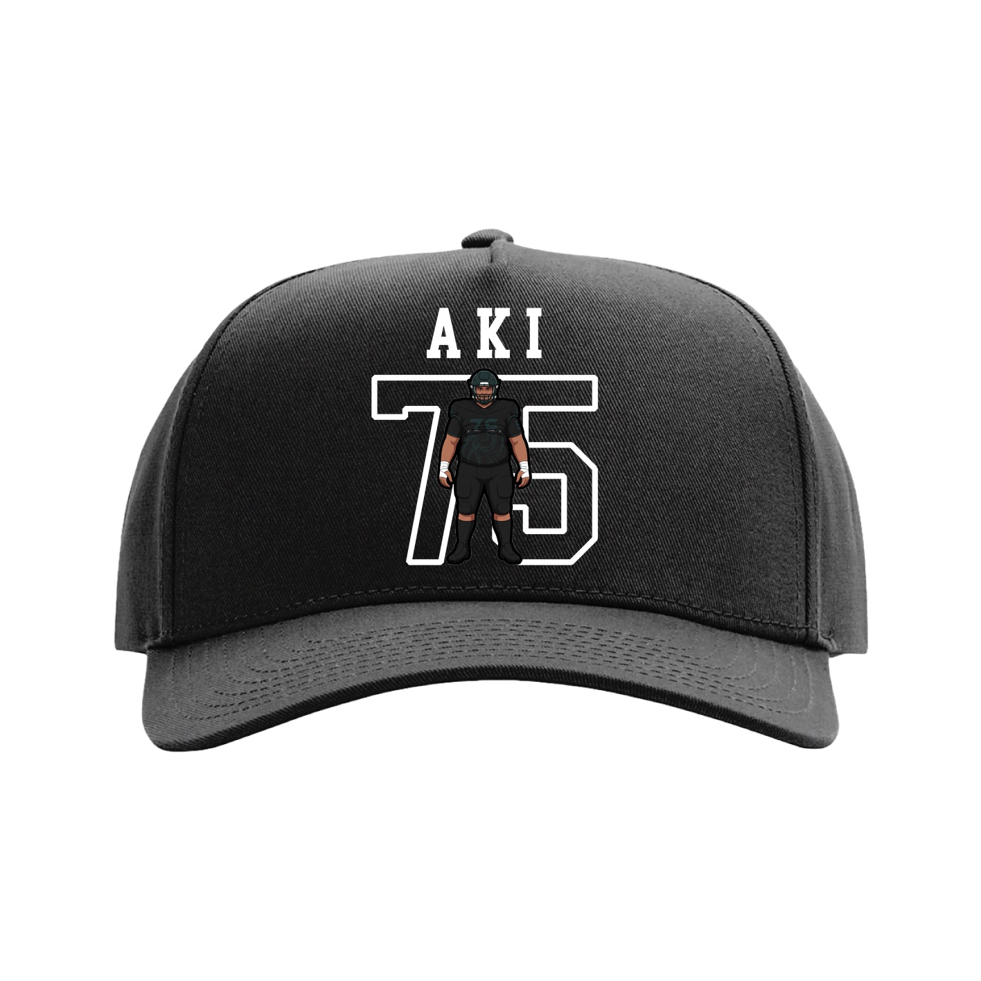 Full Fabric Five-Panel Champ Cap — Shirsey in Black