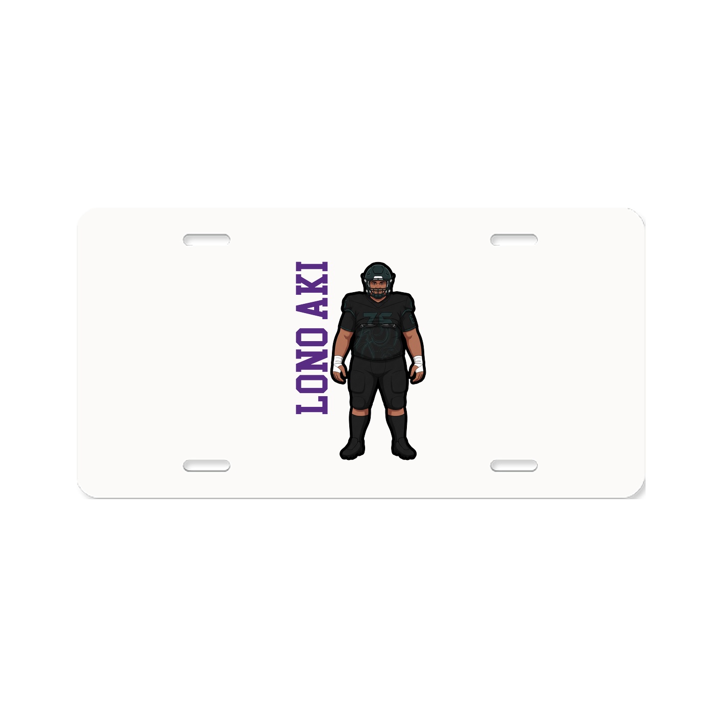 License Plate — Name Vertical in Classic