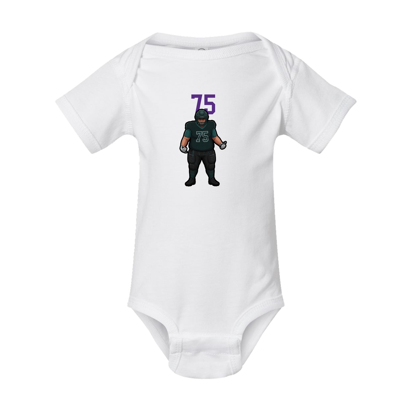 Baby Onesie — Number Top in White