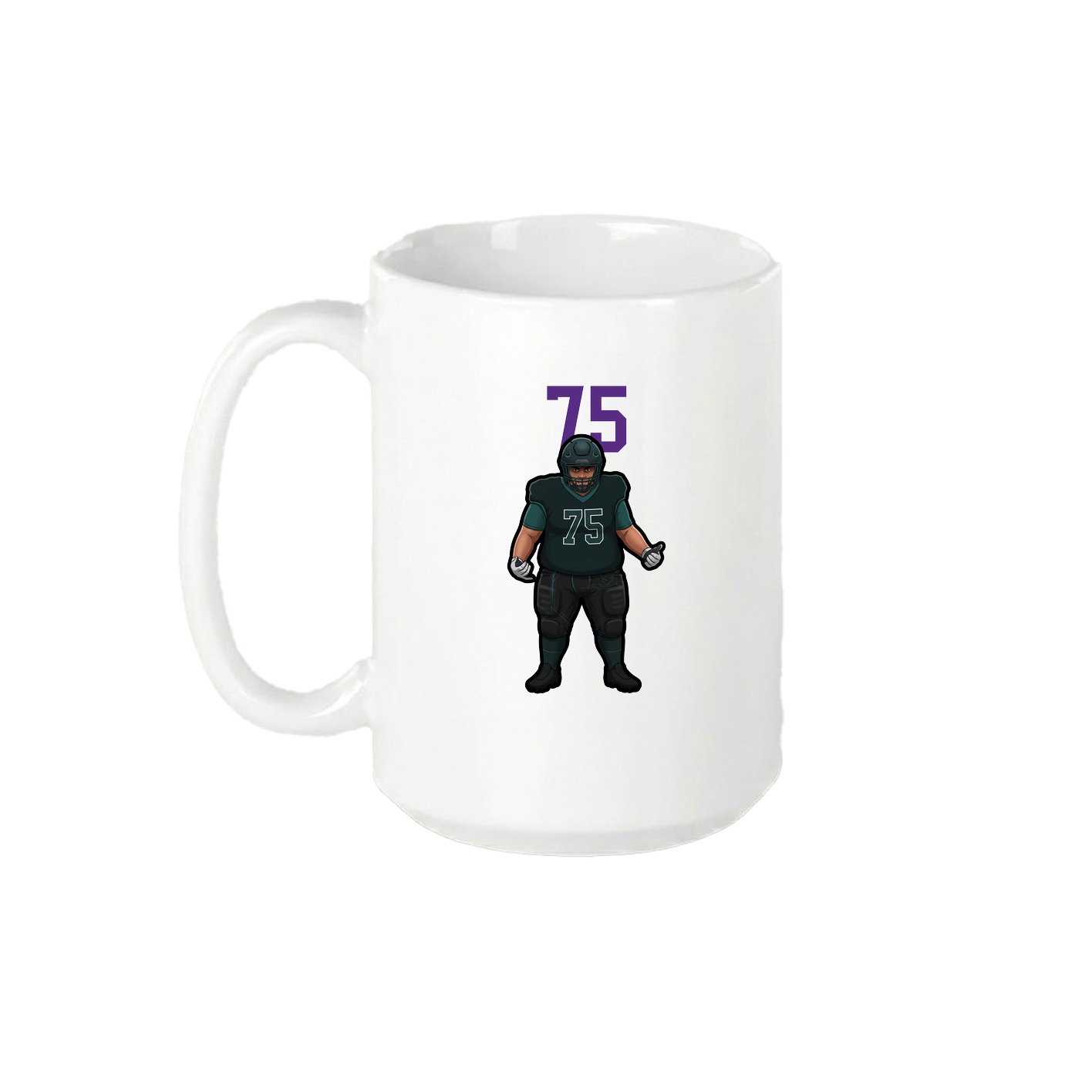 15oz Coffee Mug — Number Top in White