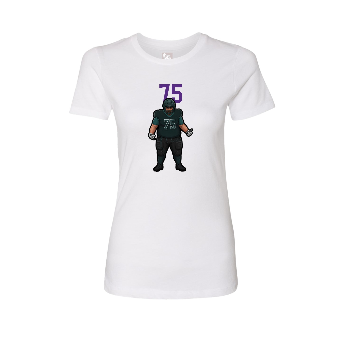 Fitted Women's Tee — Number Top in White