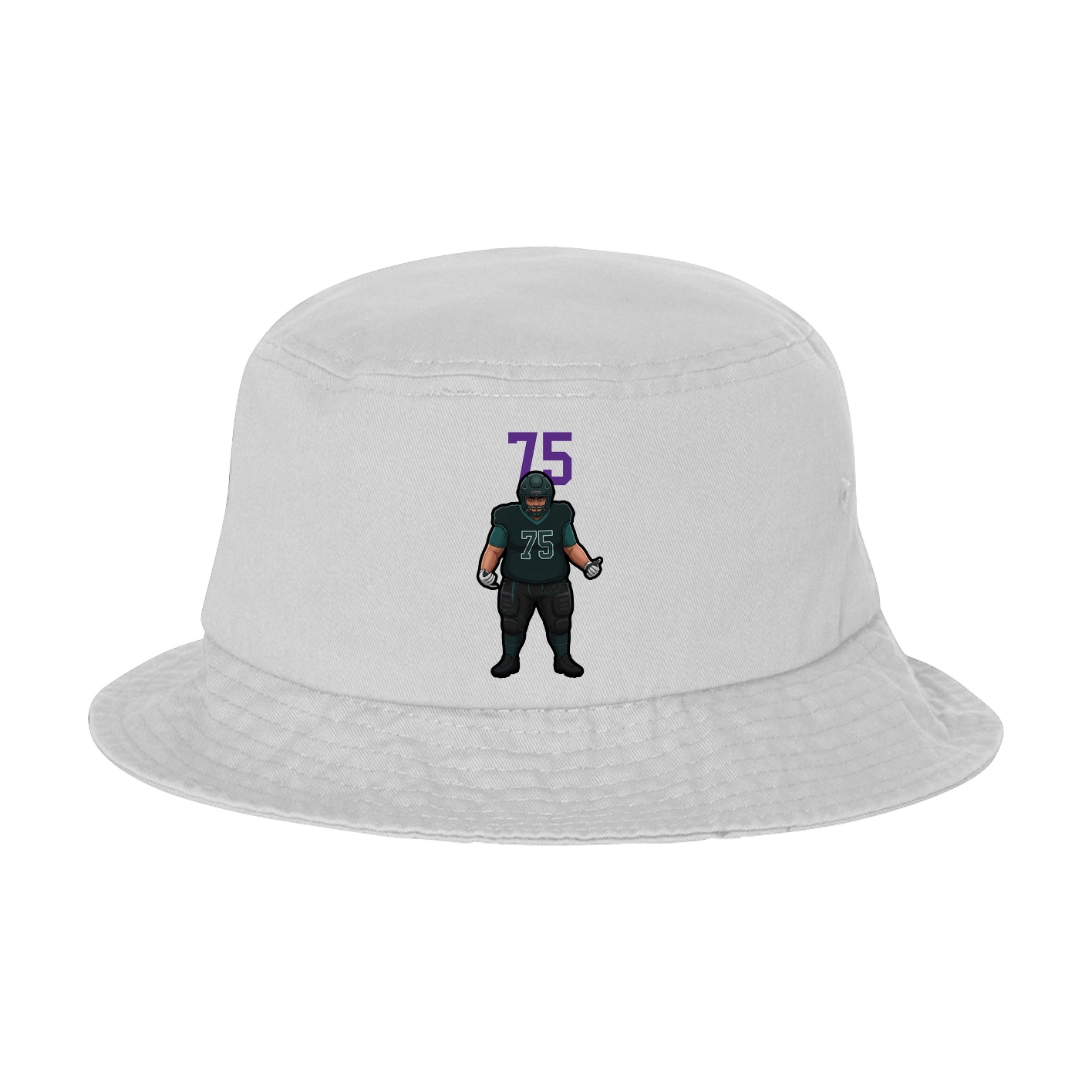 Bucket Cap — Number Top in White