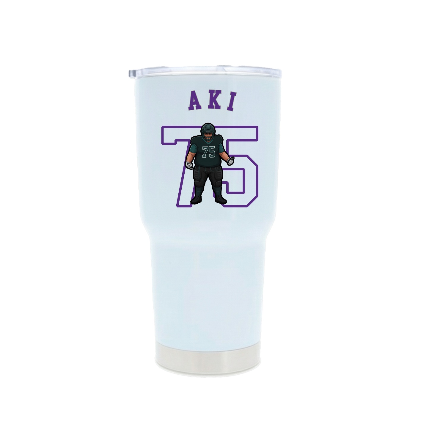 30oz Stainless Steel Tumbler — Shirsey Arch in White