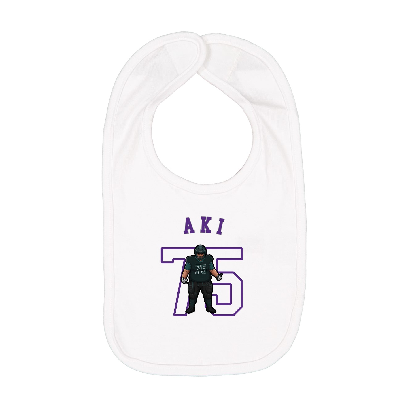 Infant Bib — Shirsey Arch in White