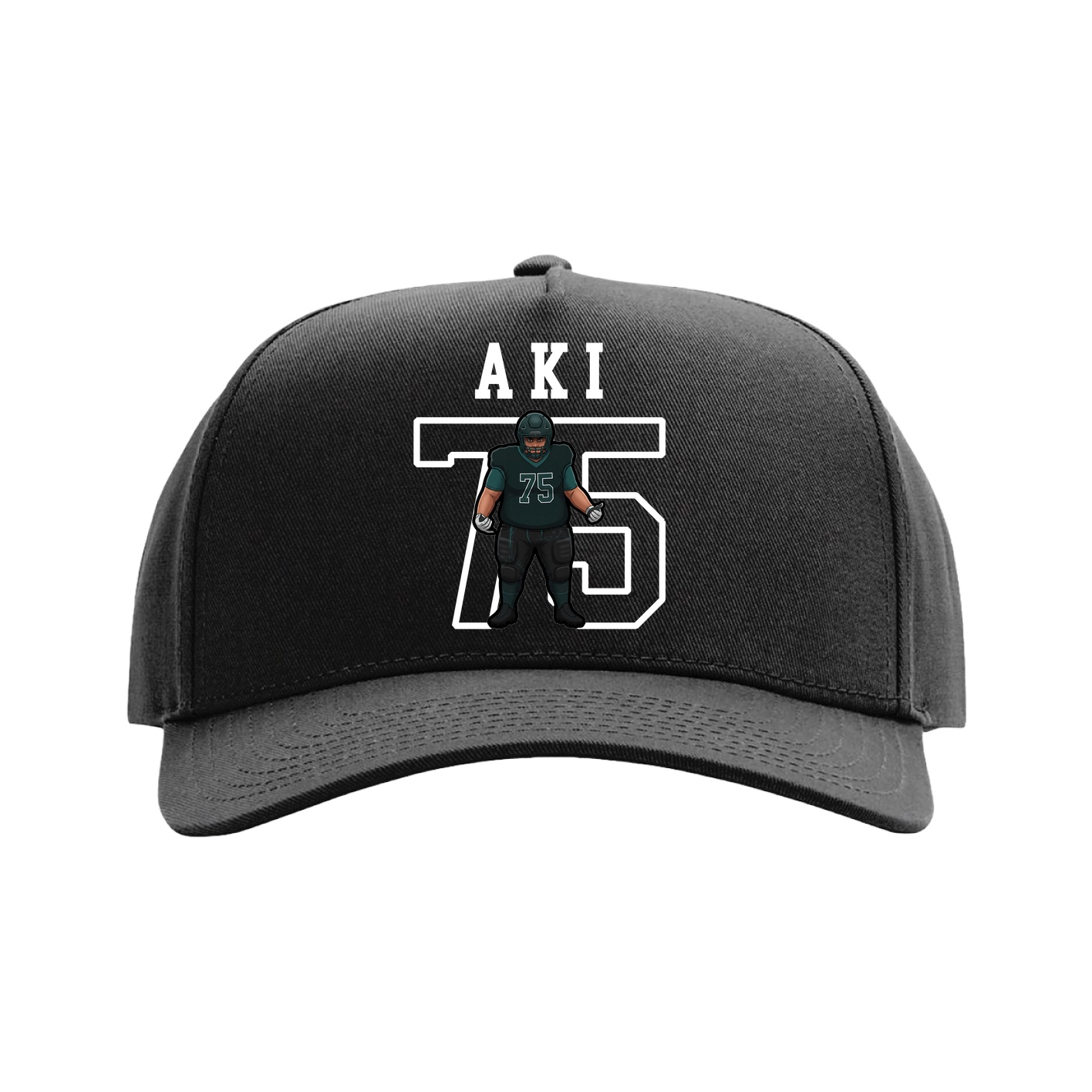 Full Fabric Five-Panel Champ Cap — Shirsey in Black