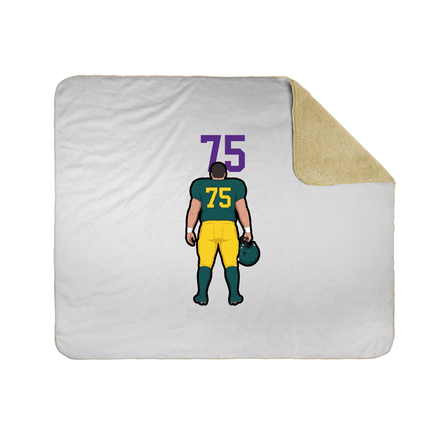 Throw Blanket — Number Top in White