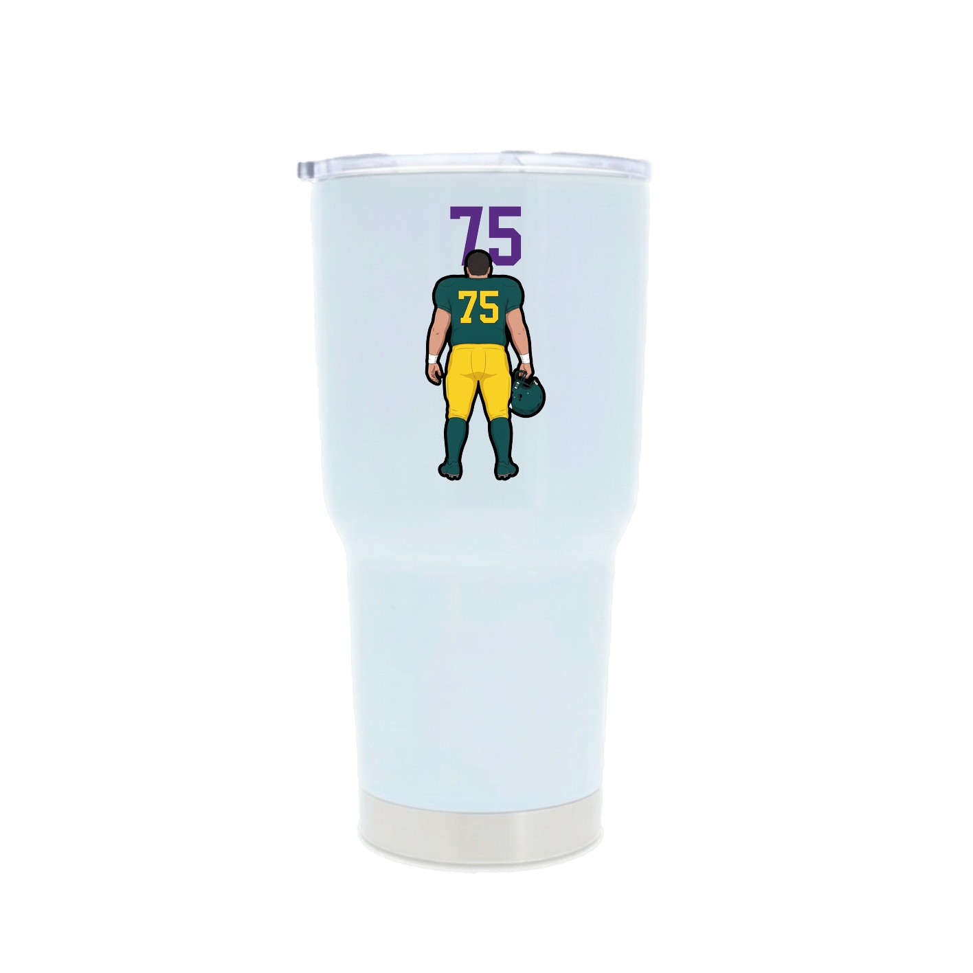 30oz Stainless Steel Tumbler — Number Top in White