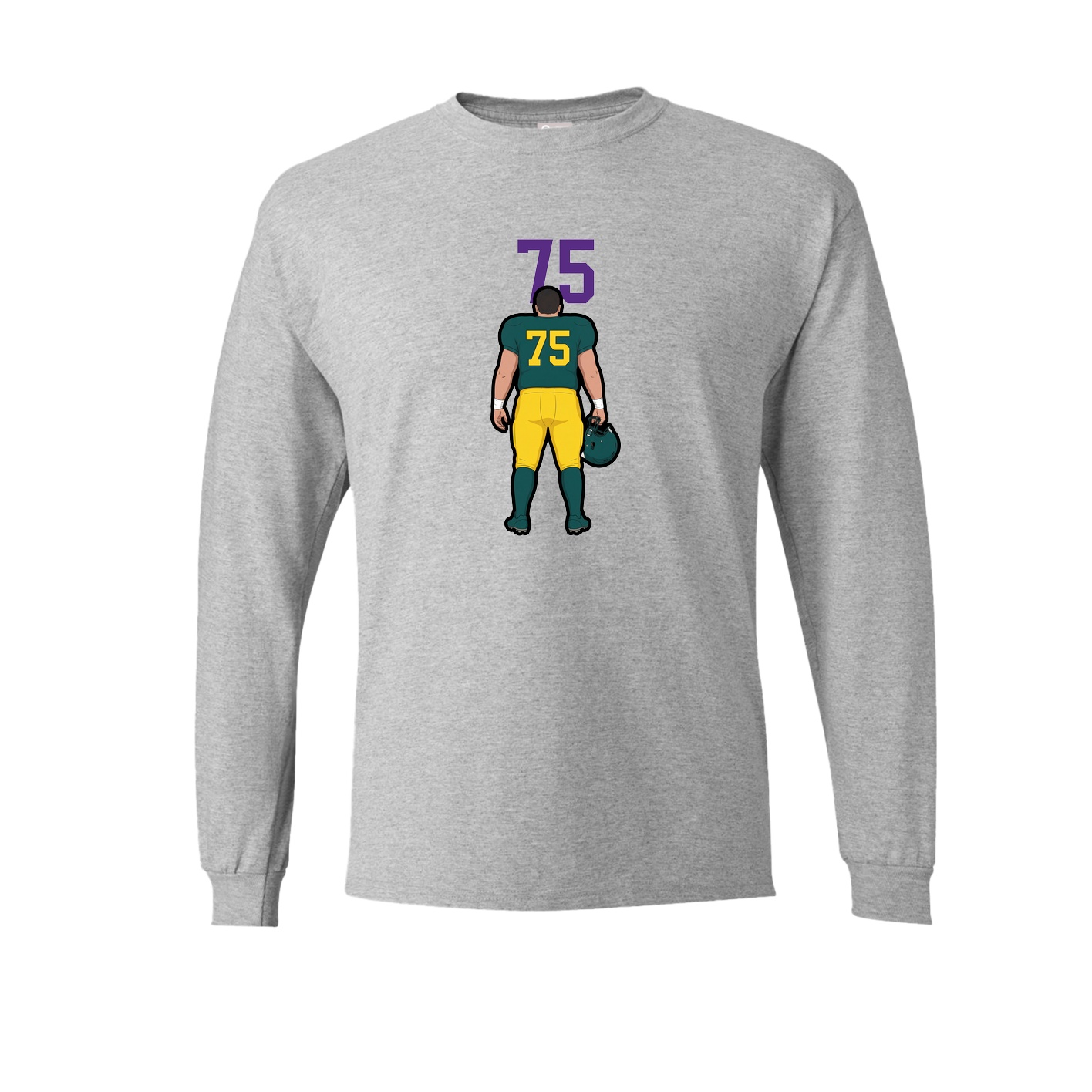 Long Sleeve Tee — Number Top in Grey