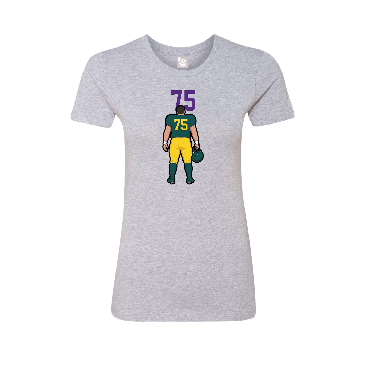 Fitted Women's Tee — Number Top in Grey