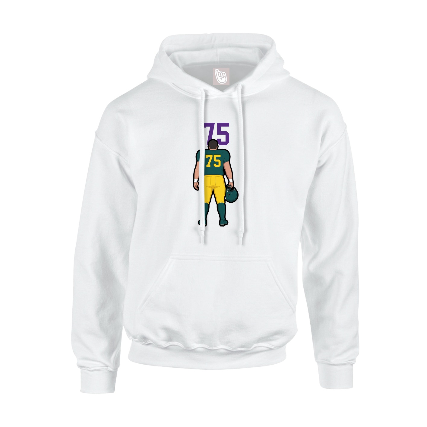 Hoodie — Number Top in White