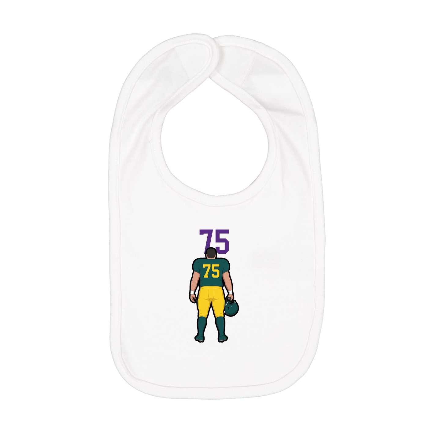 Infant Bib — Number Top in White